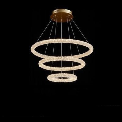 Internet Celebrity Ring Lamp Crystal Chandelier Lighting Fixture