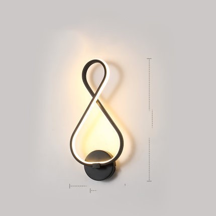 LED Wall Lamp Nordic Minimalist Bedroom Bedside Lighting Fixture