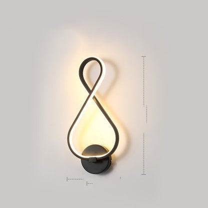 LED Wall Lamp Nordic Minimalist Bedroom Bedside Lighting Fixture