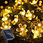 Solar Garden Lights Outdoor Solar Flower String Lights Solar Outdoor Lights Waterproof Flower Lights Garden Decoration Outdoor