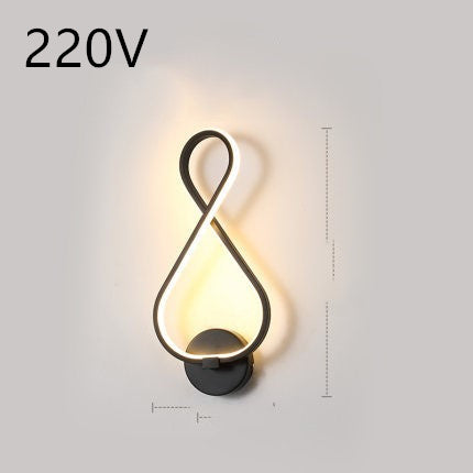 LED Wall Lamp Nordic Minimalist Bedroom Bedside Lighting Fixture