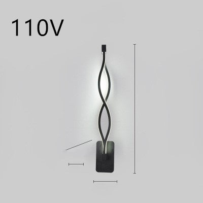 LED Wall Lamp Nordic Minimalist Bedroom Bedside Lighting Fixture