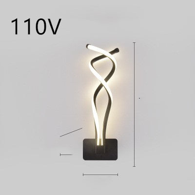 LED Wall Lamp Nordic Minimalist Bedroom Bedside Lighting Fixture