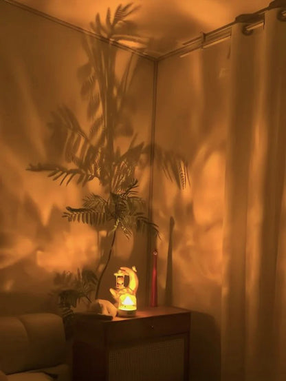 Light Theatre: Ambient Light with Stereo Speaker, Ripple Sunset Aurora Projector All-In-1