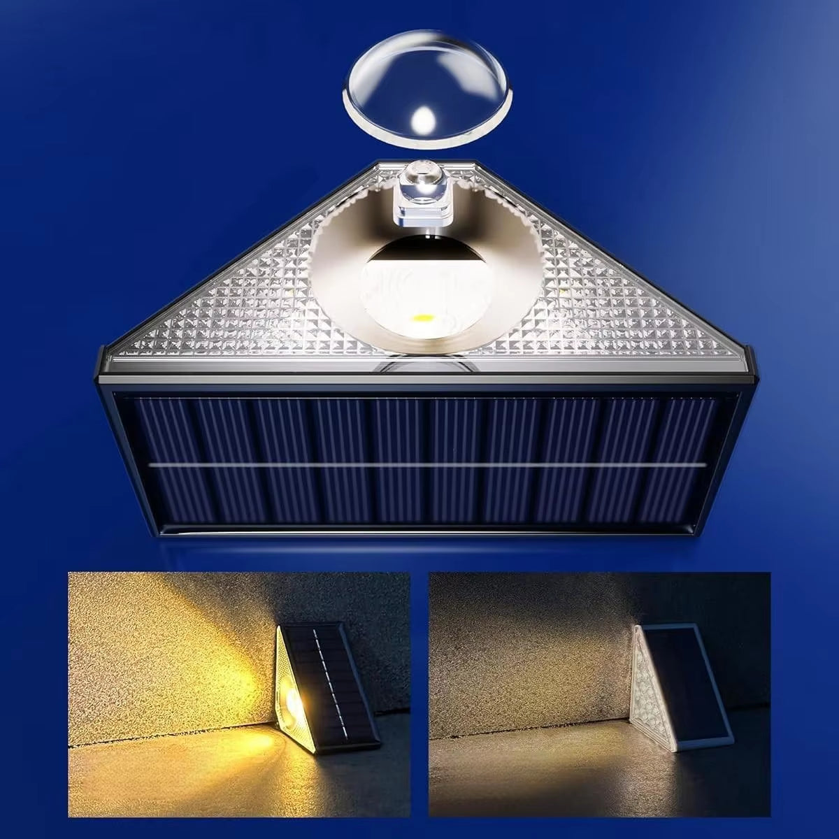 LED Solar Step Lights Warm RGB Solar Outdoor Lights Waterproof Outdoor Stair Lights Outdoor Garden Lights Solar Lamp Outdoor