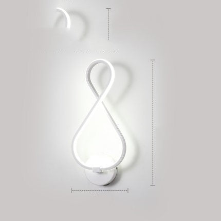 LED Wall Lamp Nordic Minimalist Bedroom Bedside Lighting Fixture