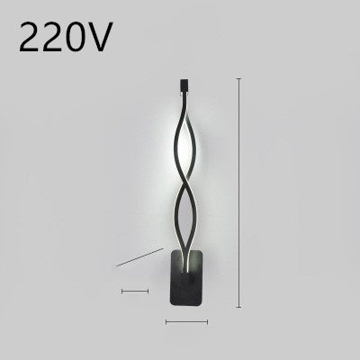 LED Wall Lamp Nordic Minimalist Bedroom Bedside Lighting Fixture