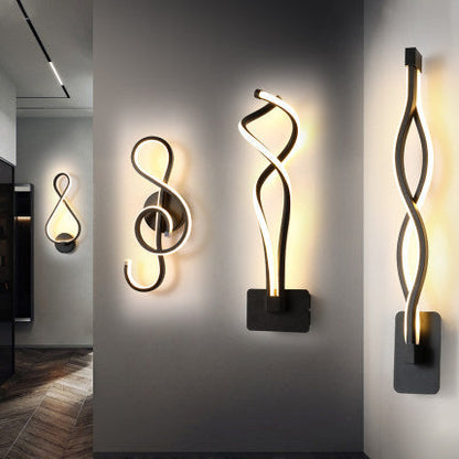 LED Wall Lamp Nordic Minimalist Bedroom Bedside Lighting Fixture