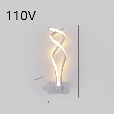 LED Wall Lamp Nordic Minimalist Bedroom Bedside Lighting Fixture