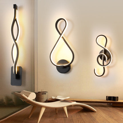 LED Wall Lamp Nordic Minimalist Bedroom Bedside Lighting Fixture