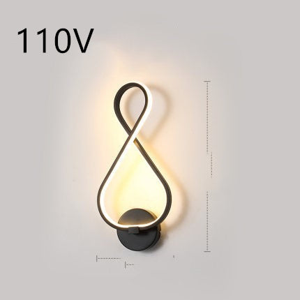 LED Wall Lamp Nordic Minimalist Bedroom Bedside Lighting Fixture