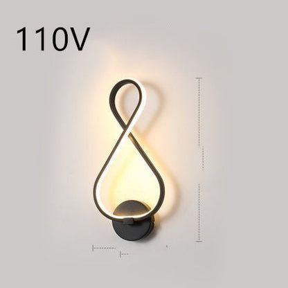LED Wall Lamp Nordic Minimalist Bedroom Bedside Lighting Fixture