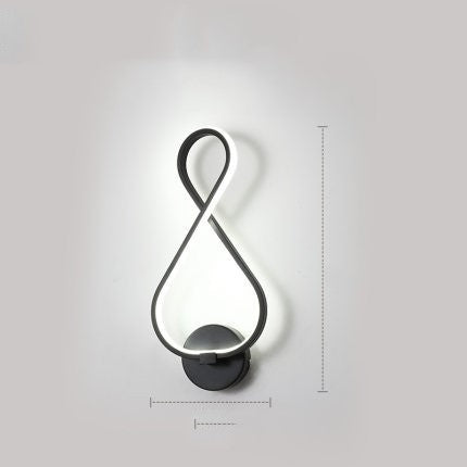 LED Wall Lamp Nordic Minimalist Bedroom Bedside Lighting Fixture
