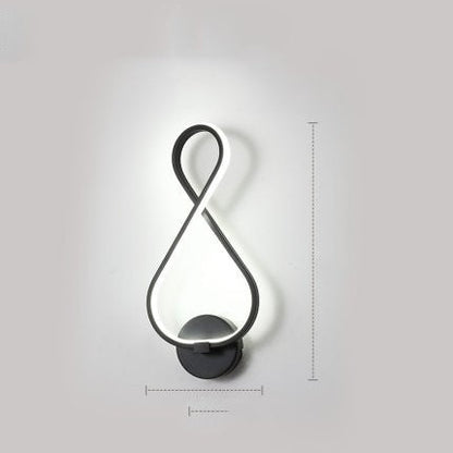 LED Wall Lamp Nordic Minimalist Bedroom Bedside Lighting Fixture