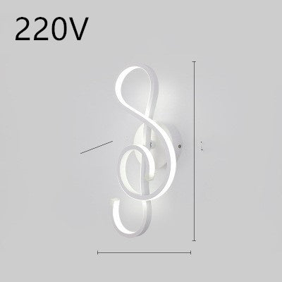 LED Wall Lamp Nordic Minimalist Bedroom Bedside Lighting Fixture