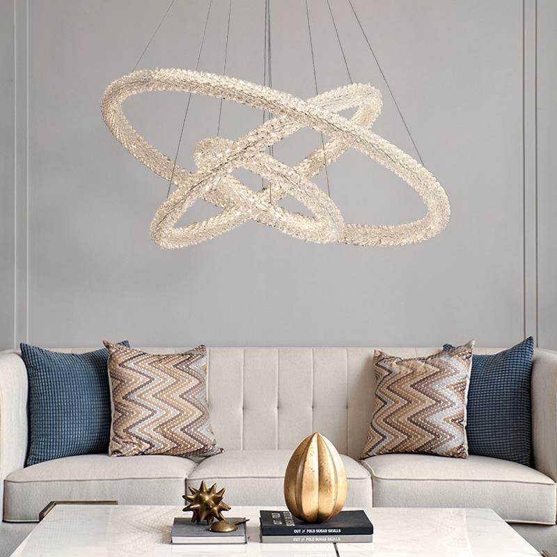 Internet Celebrity Ring Lamp Crystal Chandelier Lighting Fixture