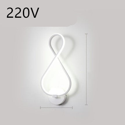 LED Wall Lamp Nordic Minimalist Bedroom Bedside Lighting Fixture