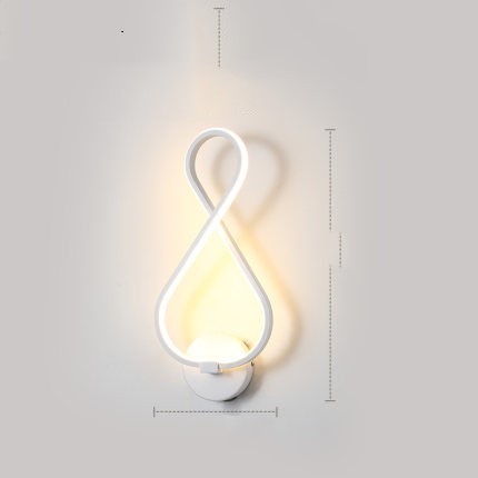 LED Wall Lamp Nordic Minimalist Bedroom Bedside Lighting Fixture