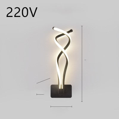 LED Wall Lamp Nordic Minimalist Bedroom Bedside Lighting Fixture