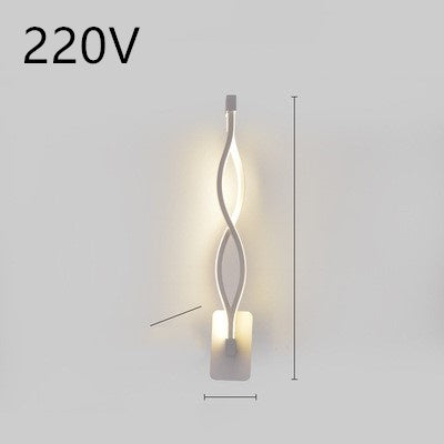 LED Wall Lamp Nordic Minimalist Bedroom Bedside Lighting Fixture