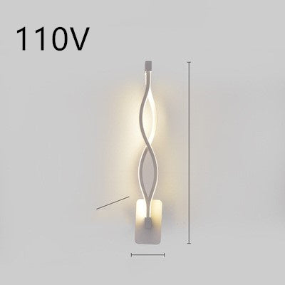LED Wall Lamp Nordic Minimalist Bedroom Bedside Lighting Fixture