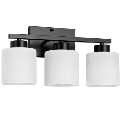 3 Light Bathroom Vanity Light, Black Bathroom Light Fixture, Modern Vanity Li...