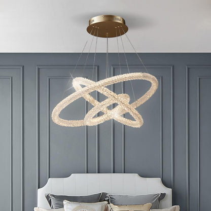 Internet Celebrity Ring Lamp Crystal Chandelier Lighting Fixture