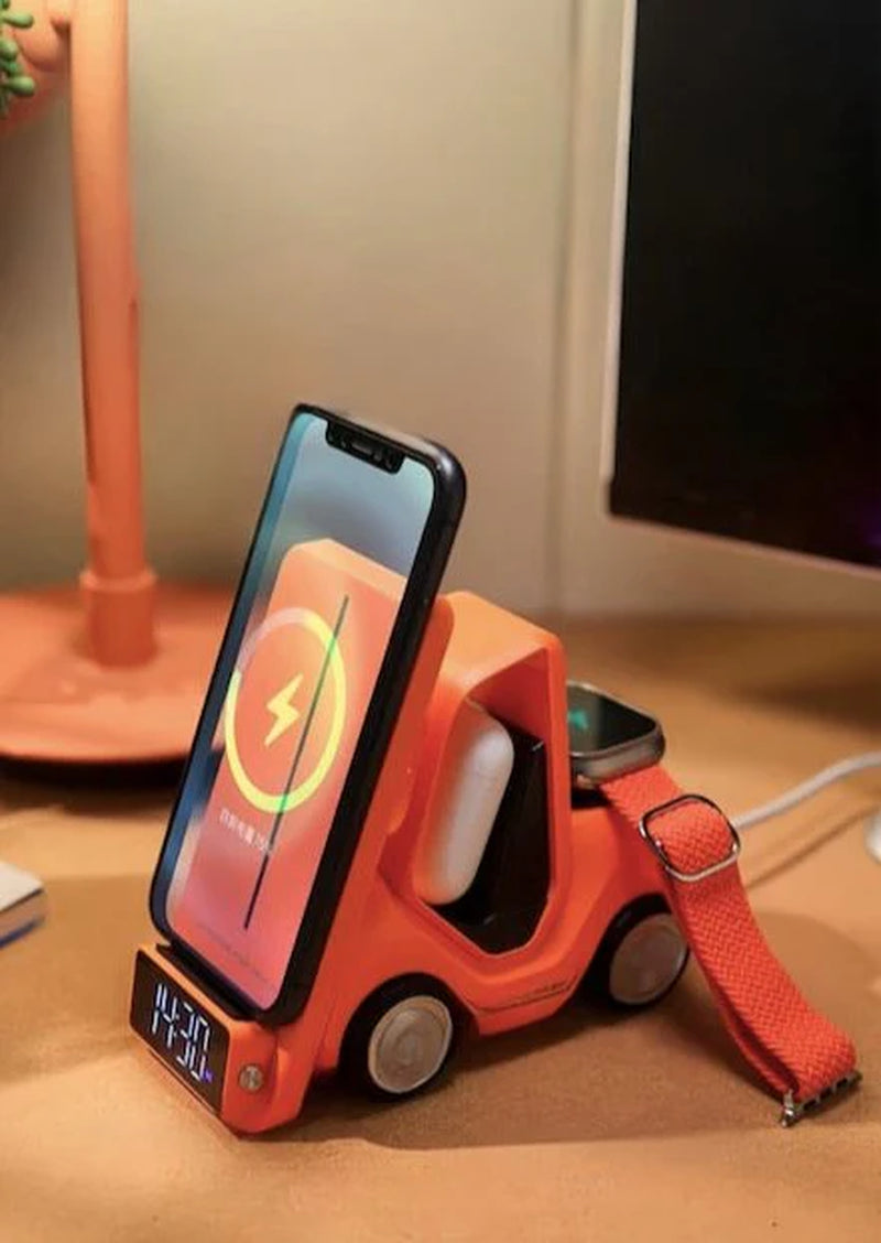 4 in 1 Forklift Fast Wireless 4 in 1 Fast Wireless Charging Dock for iPhone, AirPods & Apple WatchCharging Station Dock for Iphone, Airpods & Apple Watch