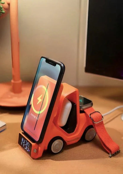4 in 1 Forklift Fast Wireless 4 in 1 Fast Wireless Charging Dock for iPhone, AirPods & Apple WatchCharging Station Dock for Iphone, Airpods & Apple Watch