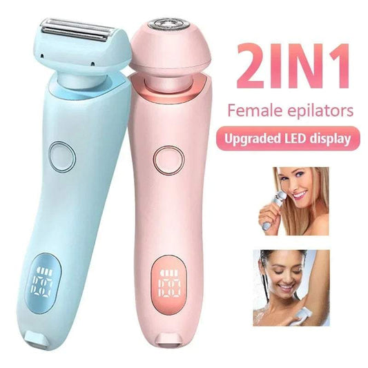 2 in 1 Hair Removal Epilator USB Trimmer Women Face Leg Bikini Shaver.