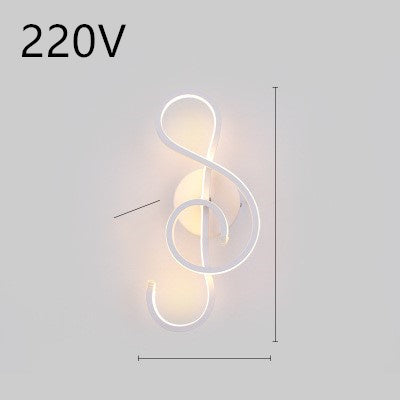 LED Wall Lamp Nordic Minimalist Bedroom Bedside Lighting Fixture
