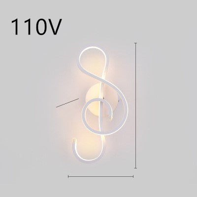 LED Wall Lamp Nordic Minimalist Bedroom Bedside Lighting Fixture