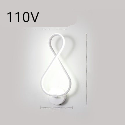 LED Wall Lamp Nordic Minimalist Bedroom Bedside Lighting Fixture