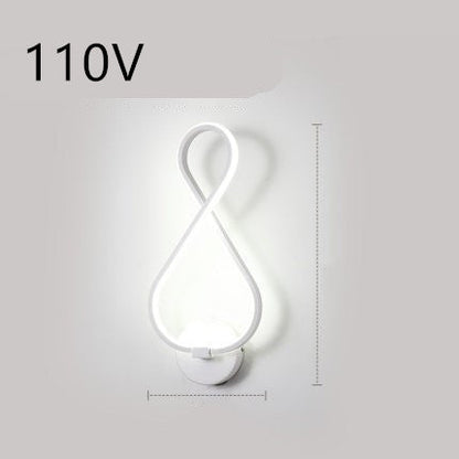 LED Wall Lamp Nordic Minimalist Bedroom Bedside Lighting Fixture