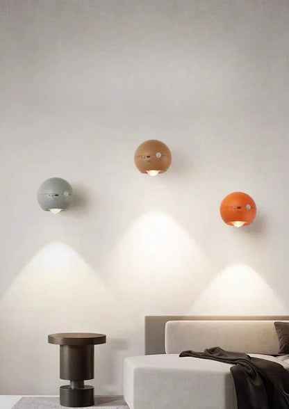 Space Age Motion Sensor Night Light: Punch-Free Wall Accent Lighting, Dimmable Nursery Light, Portable Flash Light All-In-One
