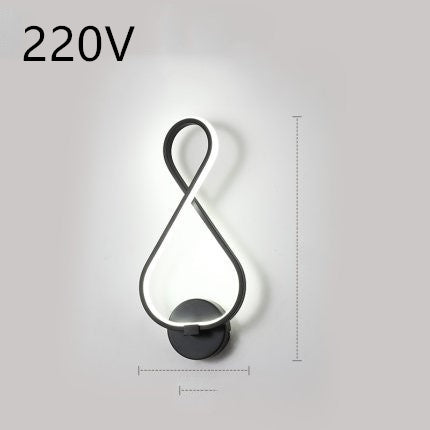 LED Wall Lamp Nordic Minimalist Bedroom Bedside Lighting Fixture