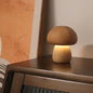 INS Wooden Cute Mushroom LED Night Light with Touch Switch Lamp