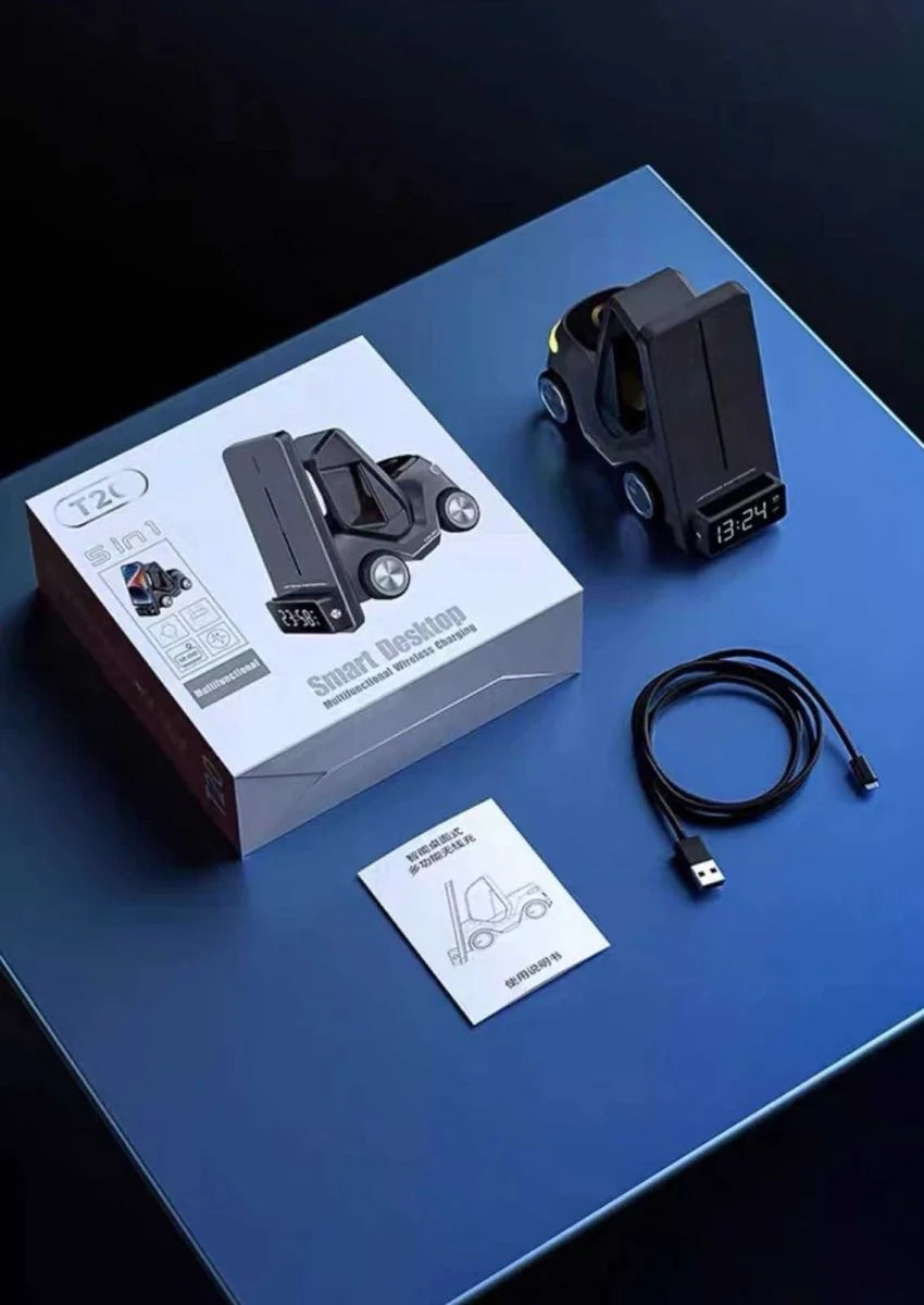 4 in 1 Forklift Fast Wir4 in 1 Fast Wireless Charging Dock for iPhone, AirPods & Apple Watcheless Charging Station Dock for Iphone, Airpods & Apple Watch