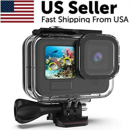 For Gopro HeGoPro Hero 11/10/9 Black Waterproof Housing Case for Diving Protectionro 11 10 9 Black Underwater Waterproof Housing Case Diving Protect
